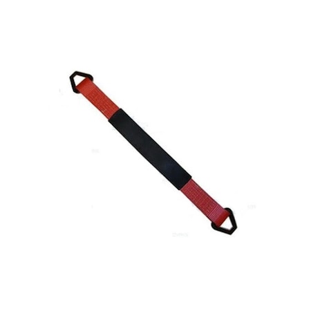 Time Out 2 x 60 in. Axle Straps with Abrasive Sleeve & Delta Ring; Red - 2 Piece TI1483950
